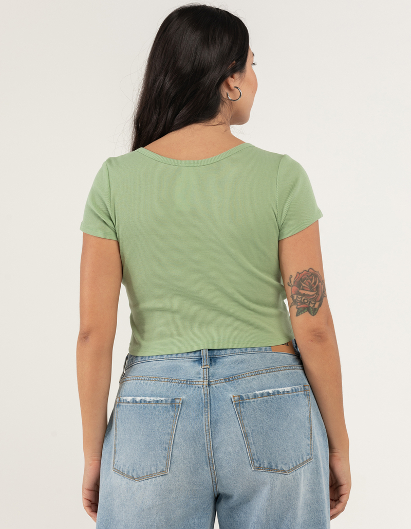 FULL TILT Essentials Split Neck Womens Tee image number 6