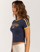 FIVESTAR GENERAL CO. London Womens Crop Ringer Baby Tee image number 3
