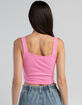 HEART & HIPS Square Neck Womens Ribbed Tank Top image number 3