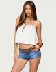 EDIKTED Iris Backless Floral Lacey Tank Top image number 1