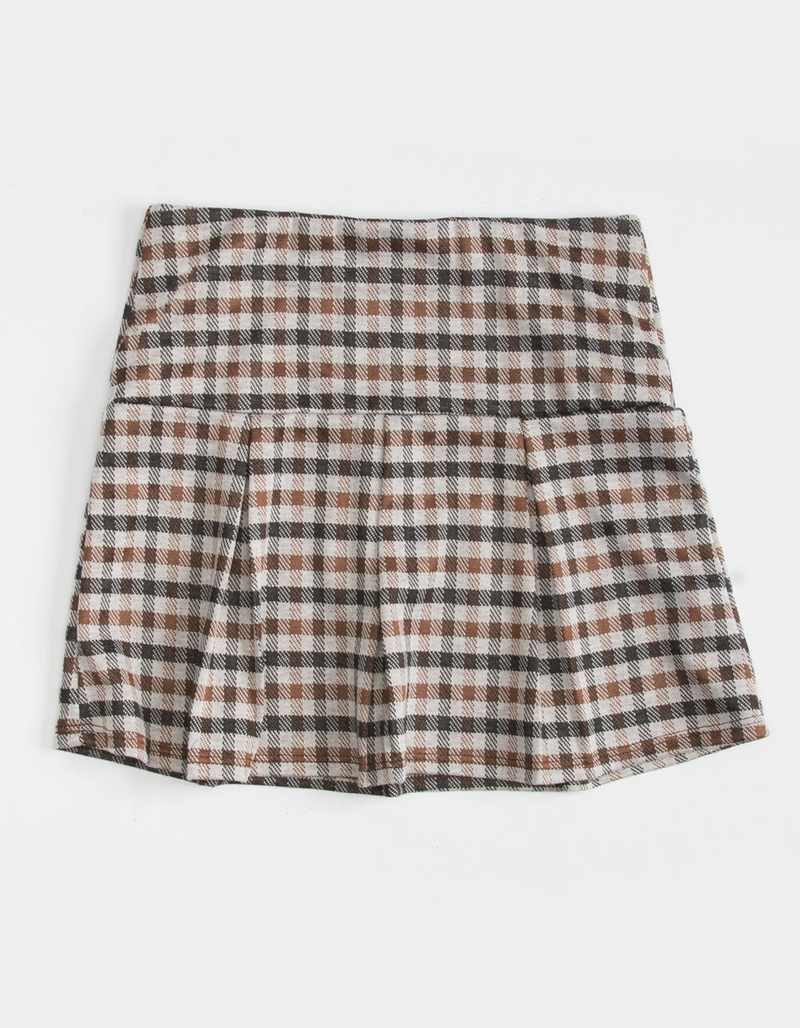 FULL TILT Plaid Drop Pleat Girls Tennis Skirt image number 0