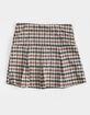 FULL TILT Plaid Drop Pleat Girls Tennis Skirt image number 1