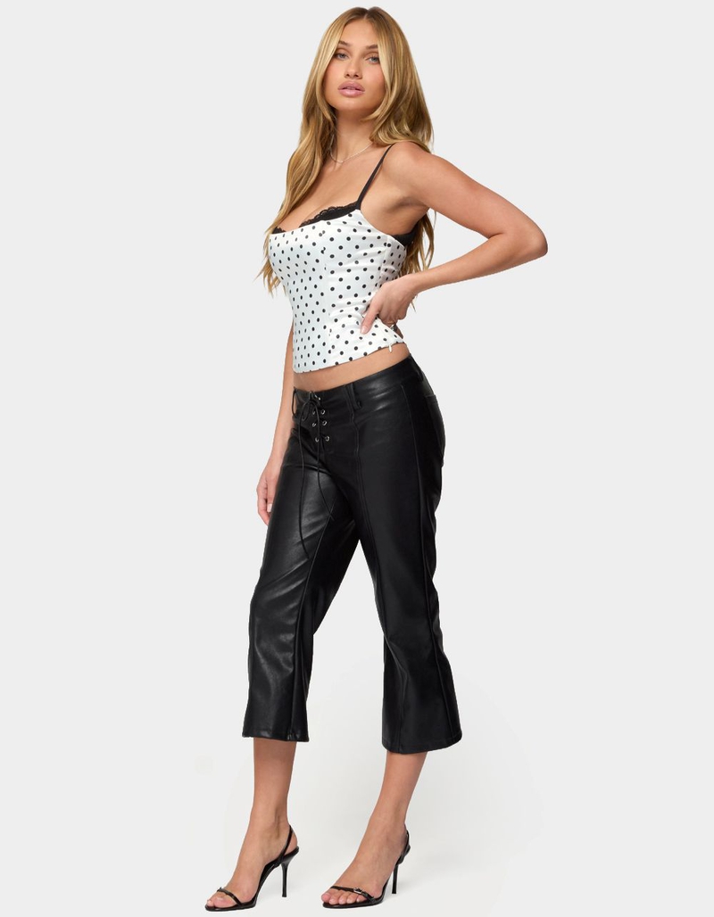 EDIKTED Polka Dot Layered Lacey Bra Corset image number 3