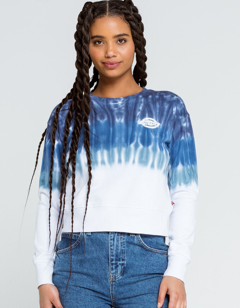 DICKIES Dip Dye Womens Crop Crew Sweatshirt image number 0
