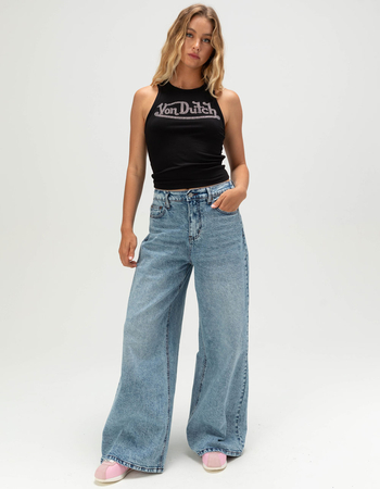 VON DUTCH Rhinestone Womens Tank Top Alternative Image