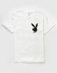 PLAYBOY Logo Repeat Mens White T-Shirt image number 2