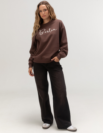 RSQ Womens Boston Crewneck Sweatshirt Alternative Image