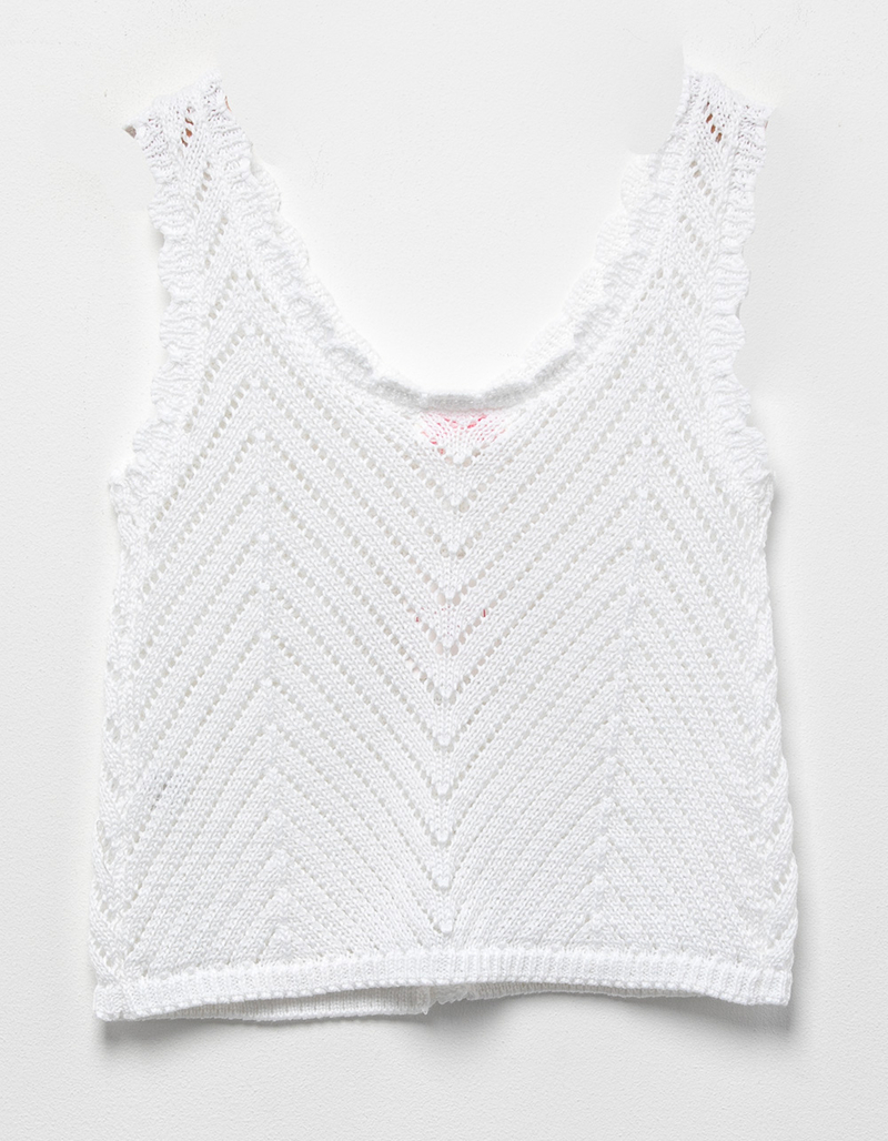 POOF Girls Crochet Button Tank Top image number 1