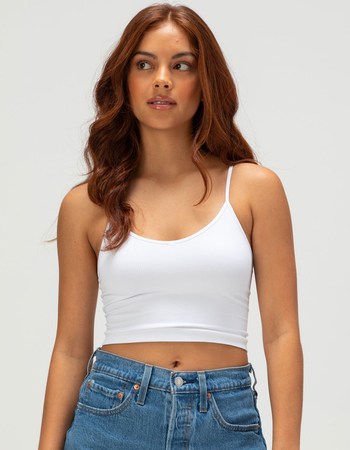 FULL TILT Scoop Neck Rib Seamless Womens Cami Primary Image