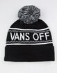 VANS Pep Rally Black & White Womens Pom Beanie image number 1