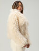 WEST OF MELROSE Crop Shaggy Womens Jacket image number 3