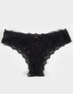 FULL TILT Polka Dot Mesh Back Lace Trim Thong image number 2