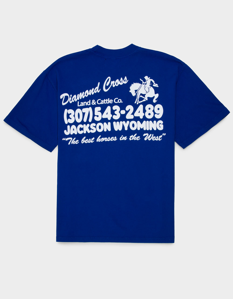 DIAMOND CROSS RANCH Retro Address Mens Tee image number 0
