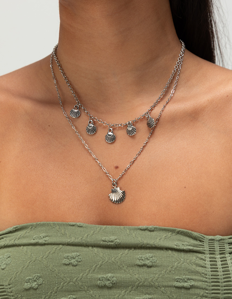FULL TILT Layered Shell Necklace image number 2
