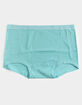 FULL TILT Seamless Rib Teal Blue Boyshorts image number 1