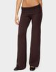 EDIKTED Lula Cable Knit Foldover Pants image number 1