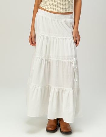 RSQ Womens Mid Rise Tiered Midi Skirt Alternative Image