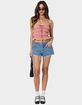 EDIKTED Lanna Gingham Elastic Scrunch Top image number 2