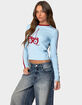 EDIKTED Cherry 8 Long Sleeve Tee image number 3