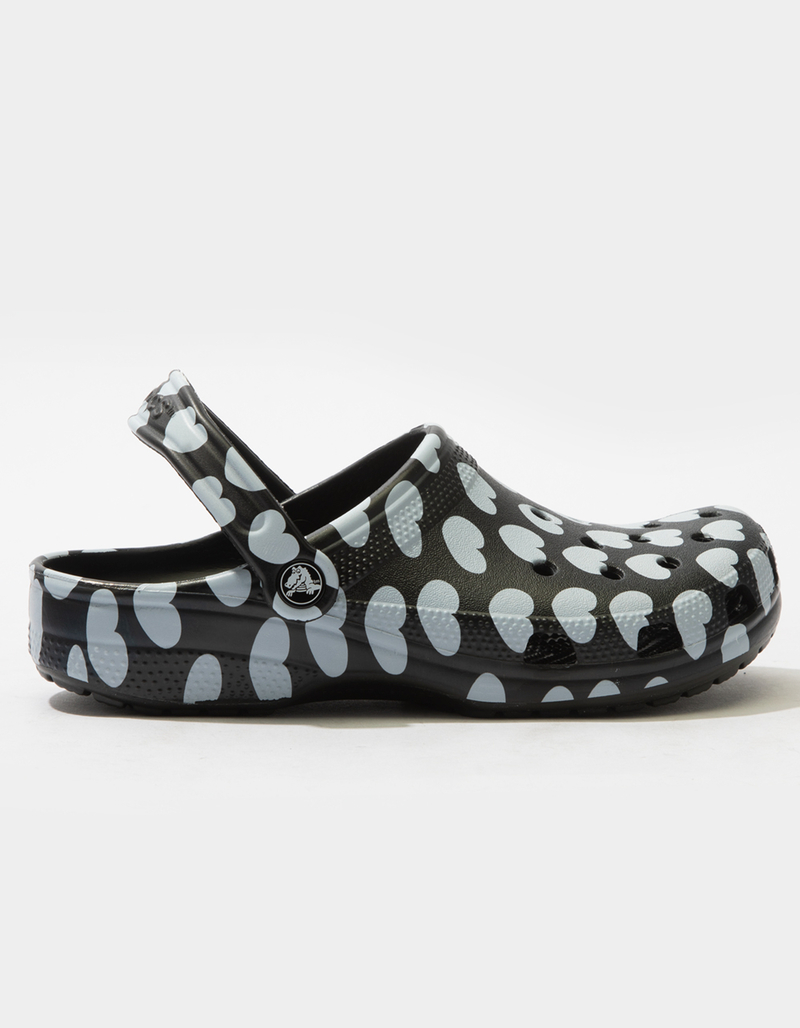 CROCS Classic Heart Print Womens Clogs image number 1