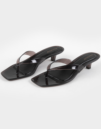 BAMBOO Stacy Womens Jelly Kitten Heels Alternative Image