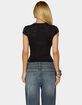 EDIKTED Swapna Asymmetric Button Up Top image number 3