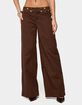 EDIKTED Mixed Grommet Low Rise Wide Leg Jeans image number 2