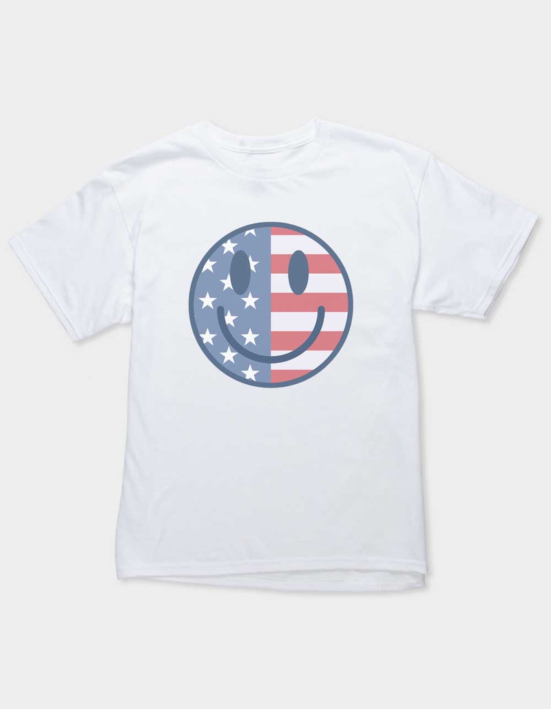 SMILE Americana Flag Unisex Kids Tee image number 0