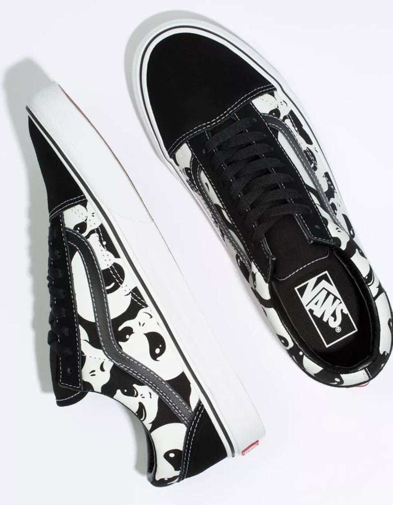 VANS Old Skool Glow Alien Black & True White Shoes image number 3