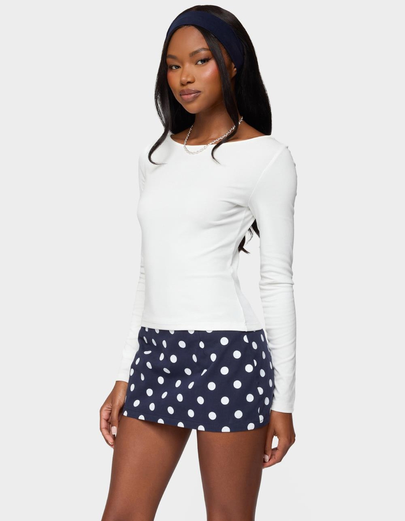 EDIKTED Savi Boat Neck Long Sleeve Top image number 1