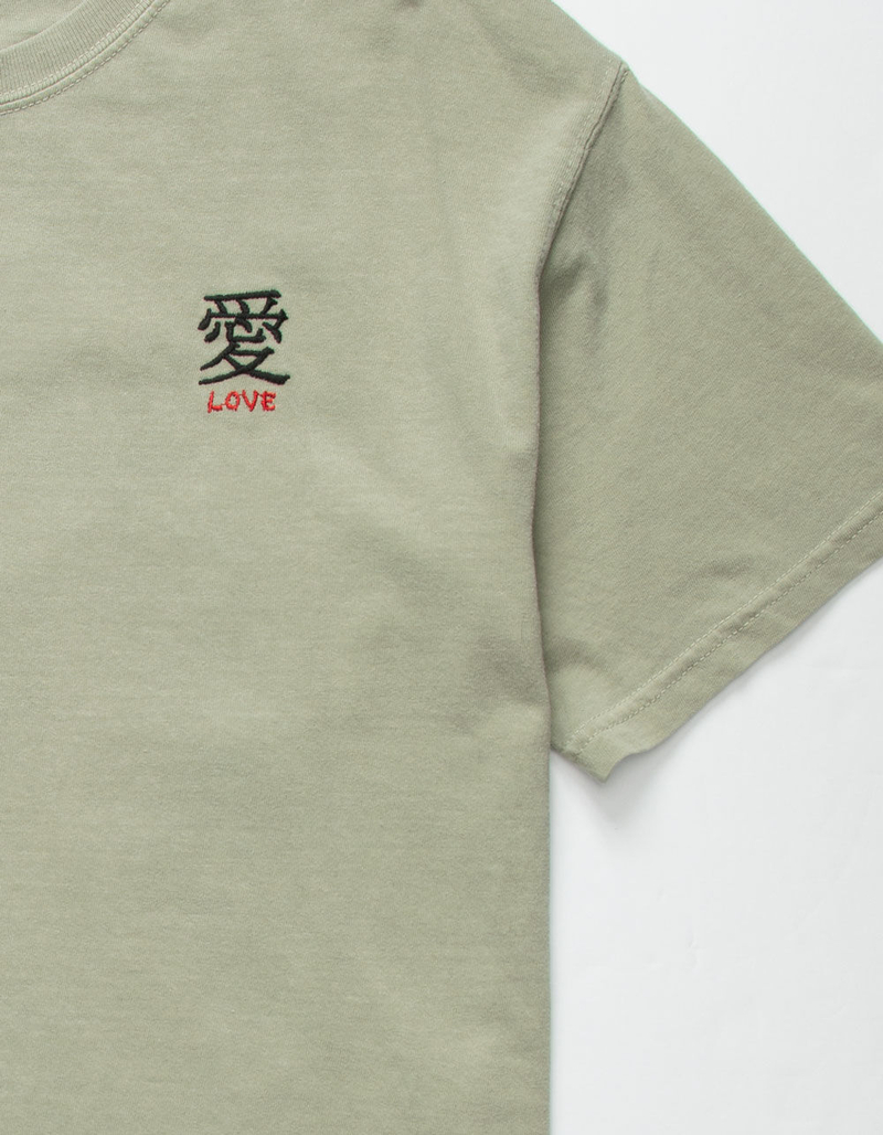 RIOT SOCIETY Kanji Love Embroidered Comfort Mens T-Shirt image number 1