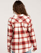 LOVE TREE Plaid Womens Boyfriend Flannel image number 3