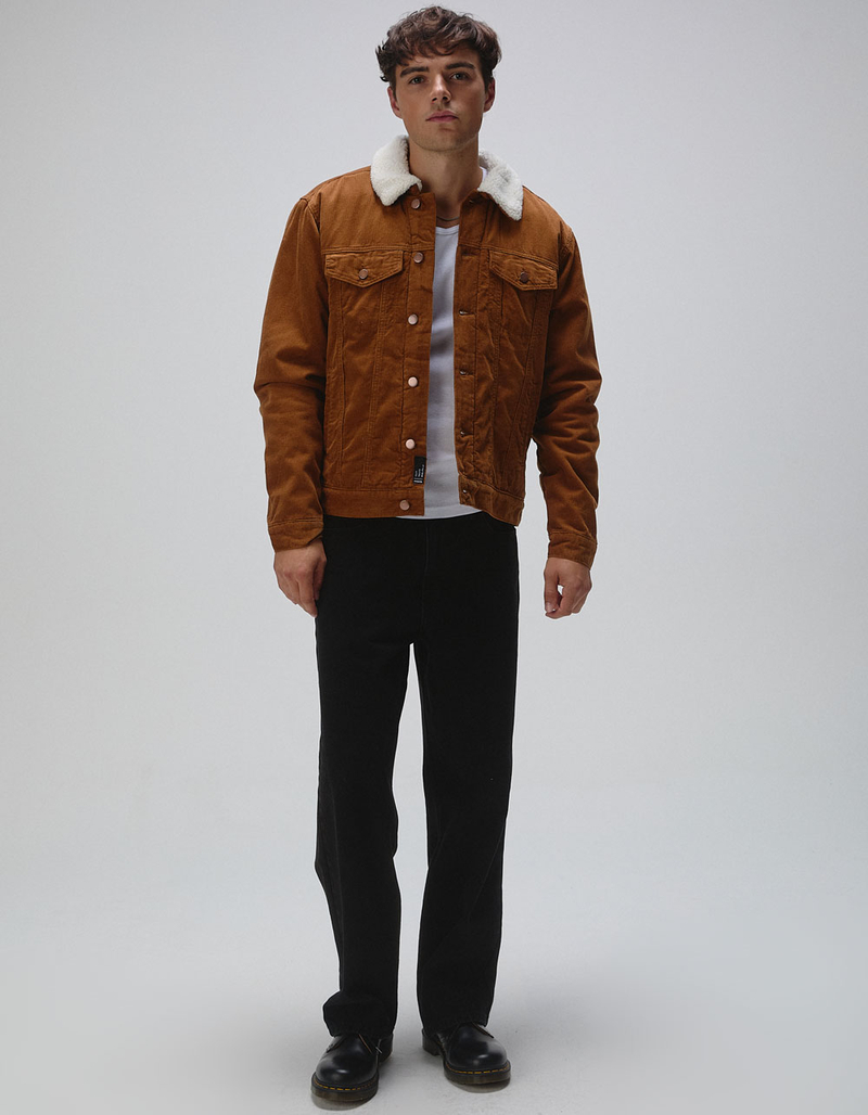 RSQ Mens Corduroy Sherpa Trucker Jacket image number 5