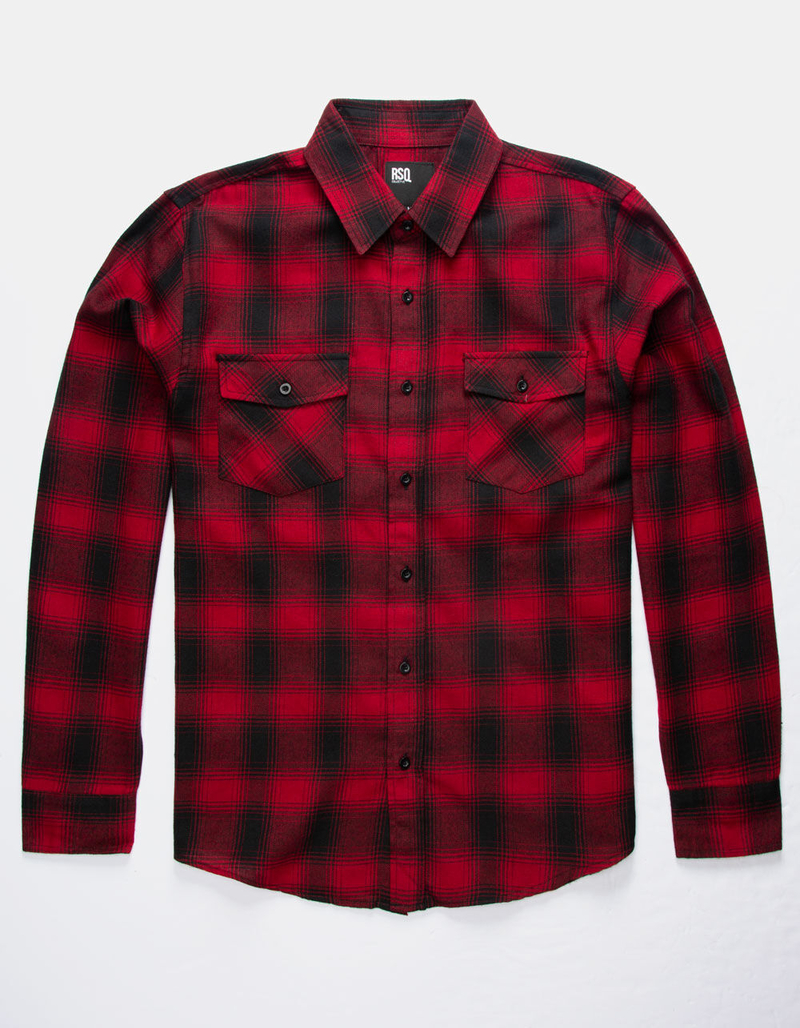 RSQ Alta Flannel Red Mens Shirt image number 1