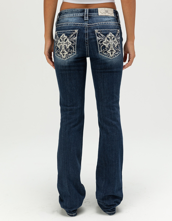 MISS ME Cross Womens Mid Rise Bootcut Jeans Alternative Image