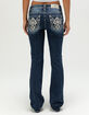 MISS ME Cross Womens Mid Rise Bootcut Jeans image number 2