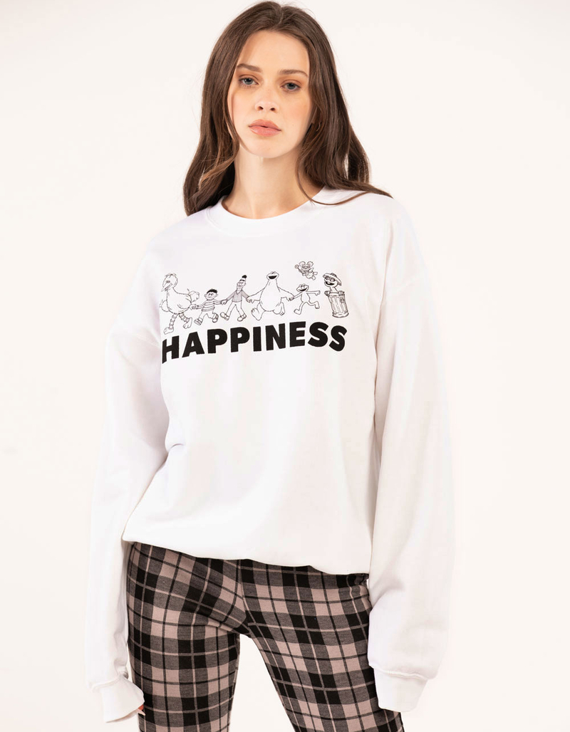 SESAME STREET Happiness Womens Crewneck Sweatshirt image number 0