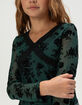 RSQ Girls Flocked Long Sleeve Mesh Top image number 3