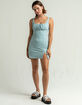 SKY AND SPARROW Emma Light Blue Slip Dress image number 4