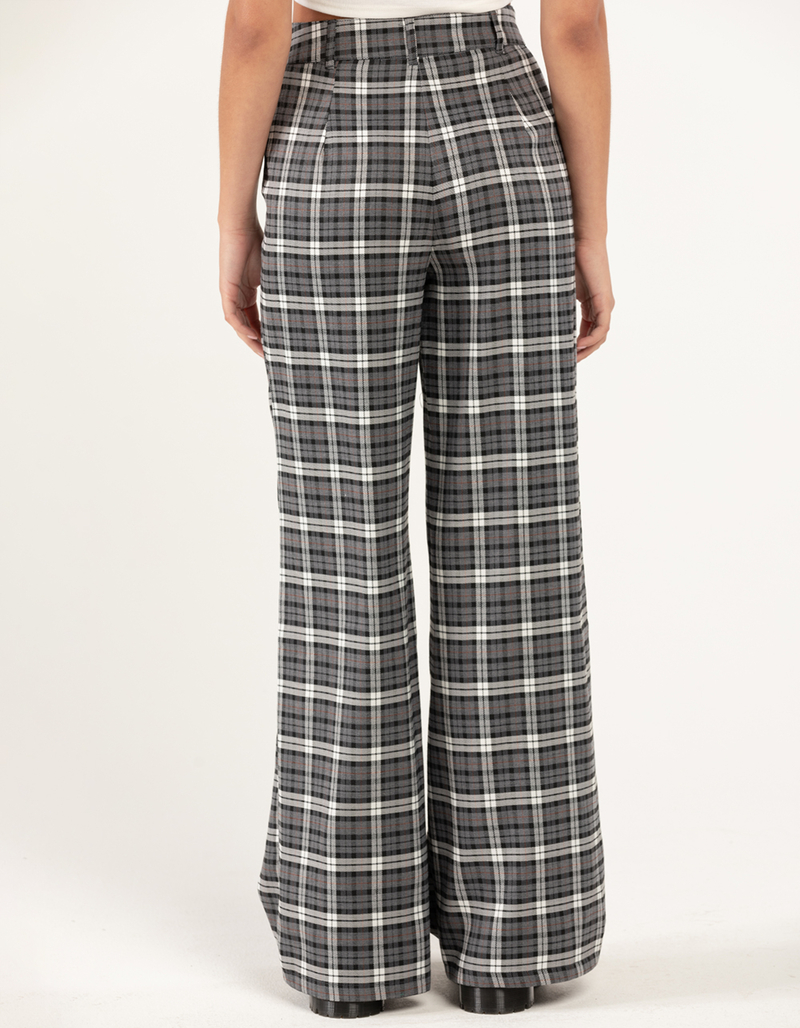 RSQ Womens Wide Leg Plaid Pants image number 3