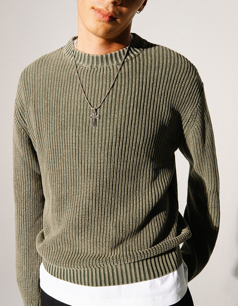 RSQ Mens Washed Crewneck Sweater image number 4