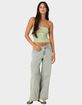 EDIKTED Petite Magda Low Rise Acid Wash Jeans image number 4