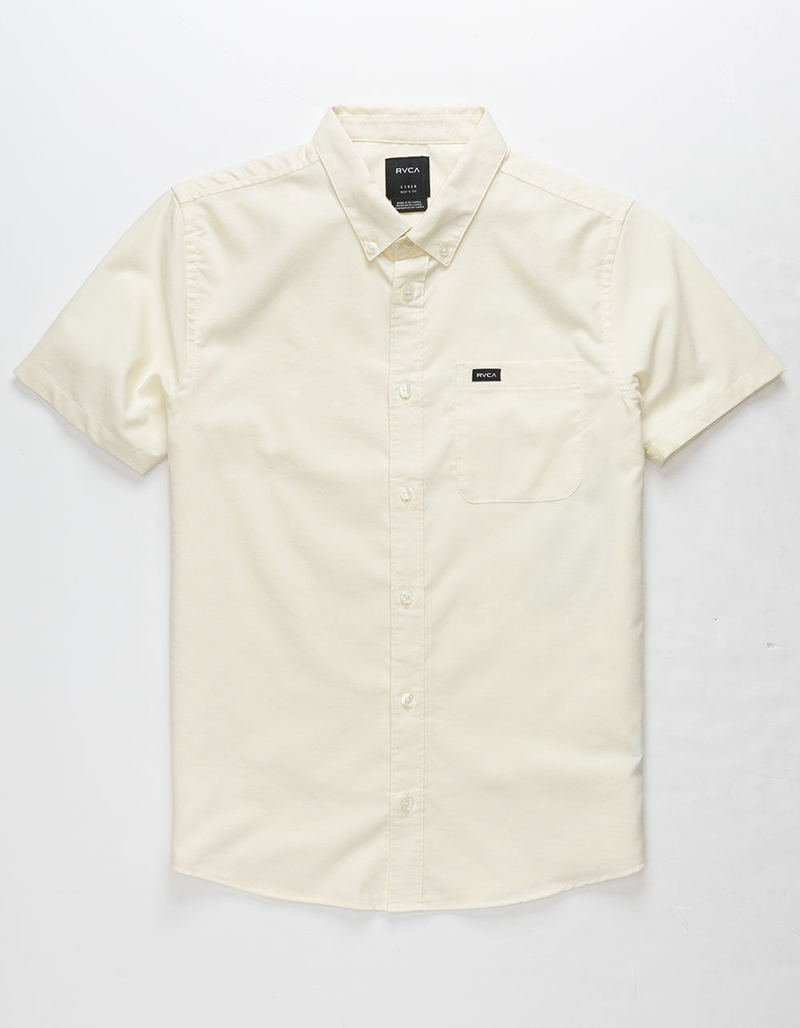 RVCA That'll Do Stretch Light Yellow Boys Shirt image number 0