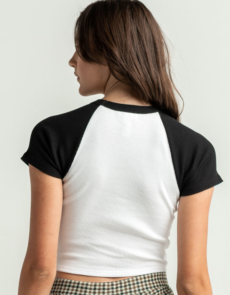 FULL TILT Athletic Club Crest Womens Raglan Tee image number 2