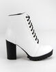 SODA Lace Up Womens Heeled Booties image number 2