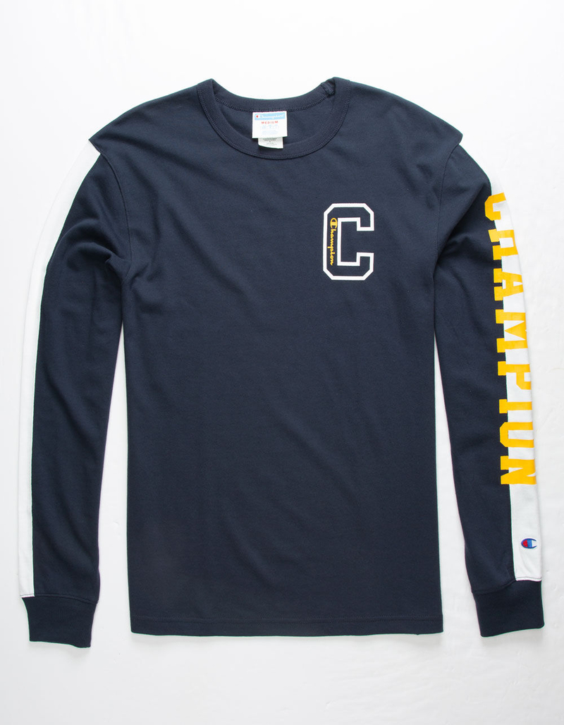 CHAMPION Block C Navy Mens T-Shirt image number 0