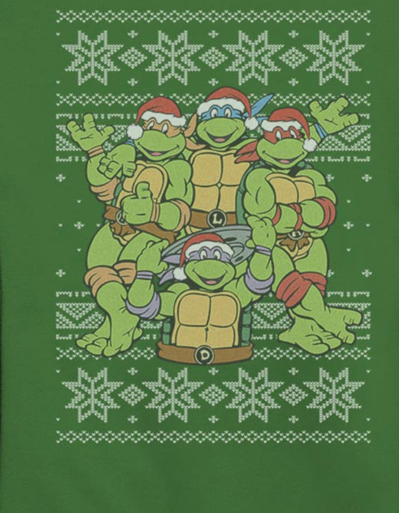 TEENAGE MUTANT NINJA TURTLES Holiday Group Unisex Ugly Sweatshirt image number 1