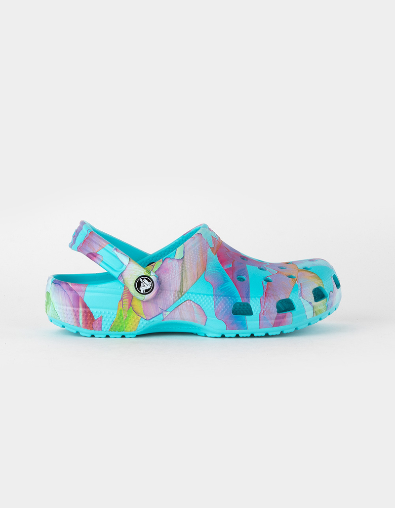 CROCS Palm Print Womens Classic Clogs image number 1