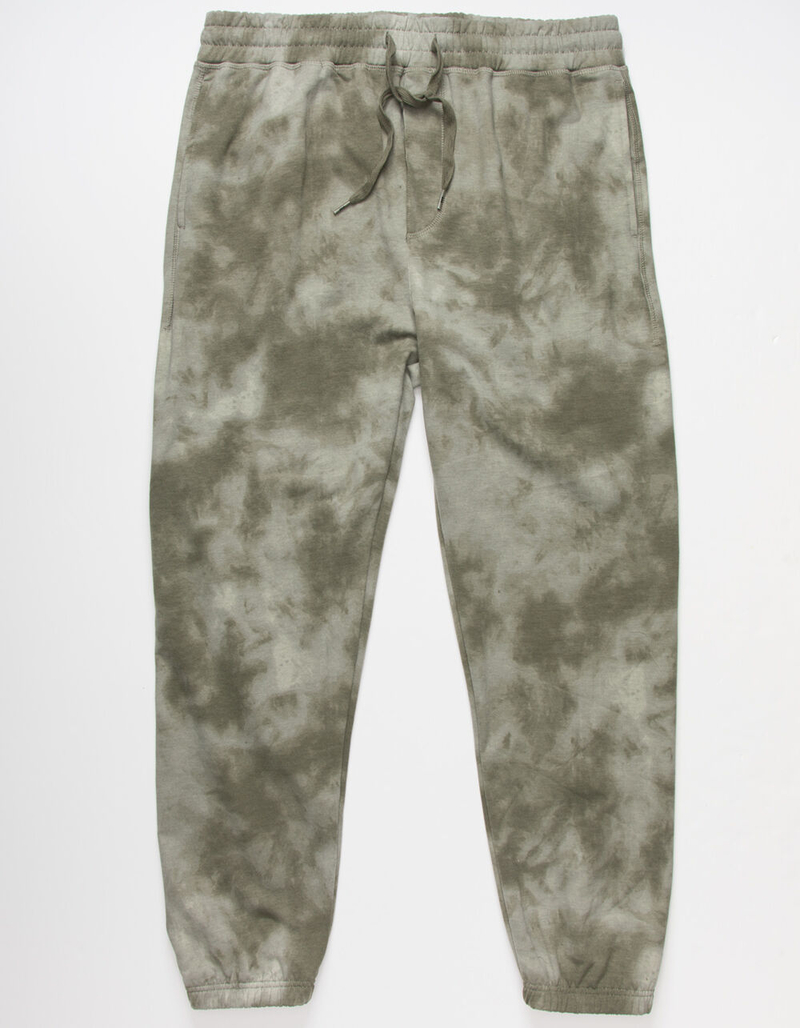 RSQ Tie Dye Mens Olive Jogger Sweatpants image number 0