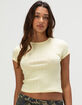 FREE PEOPLE Wait A Minute Womens Baby Tee image number 1